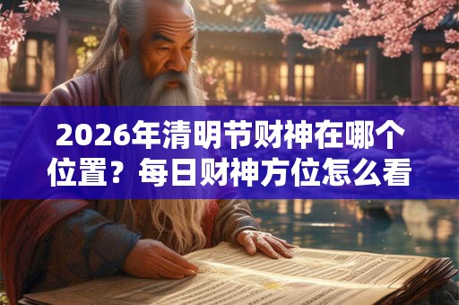 2026年清明节财神在哪个位置？每日财神方位怎么看？
