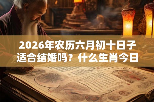 2026年农历六月初十日子适合结婚吗？什么生肖今日忌结婚？