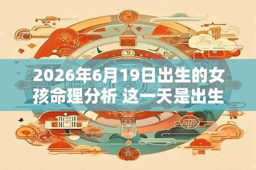 2026年6月19日出生的女孩命理分析 这一天是出生吉日吗