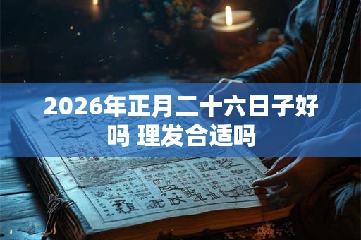 2026年正月二十六日子好吗 理发合适吗