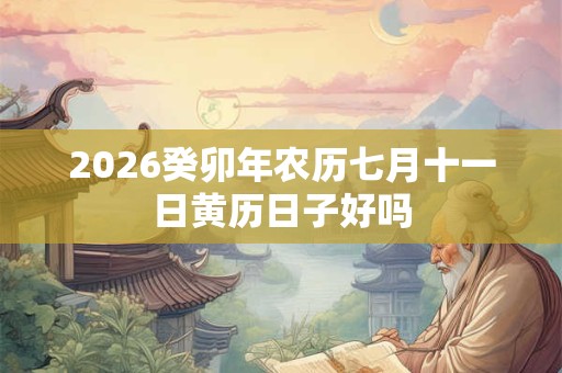 2026癸卯年农历七月十一日黄历日子好吗