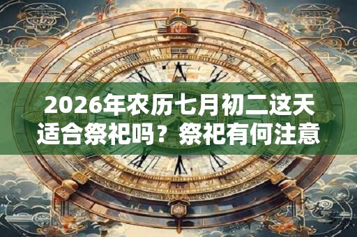 2026年农历七月初二这天适合祭祀吗？祭祀有何注意事项？