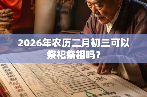 2026年农历二月初三可以祭祀祭祖吗？