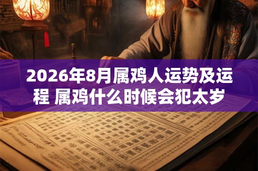 2026年8月属鸡人运势及运程 属鸡什么时候会犯太岁