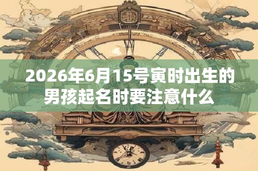 2026年6月15号寅时出生的男孩起名时要注意什么 2026年6月15号寅时出生的男孩起名时要注意什么