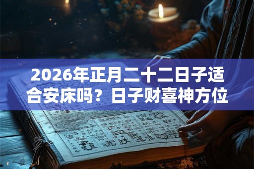 2026年正月二十二日子适合安床吗？日子财喜神方位？