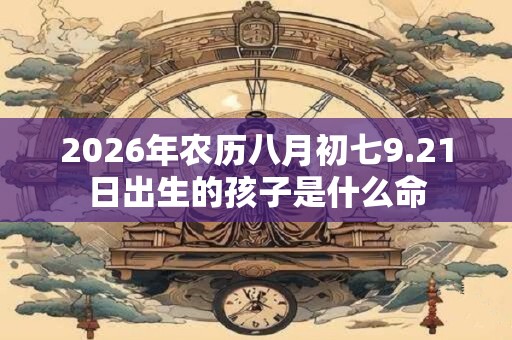 2026年农历八月初七9.21日出生的孩子是什么命
