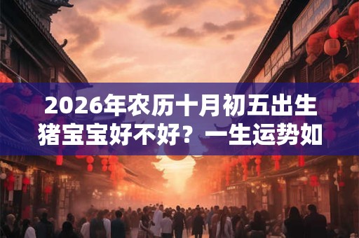 2026年农历十月初五出生猪宝宝好不好？一生运势如何？