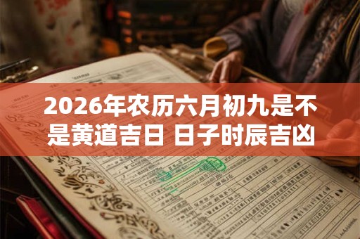 2026年农历六月初九是不是黄道吉日 日子时辰吉凶