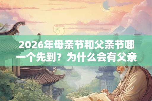 2026年母亲节和父亲节哪一个先到？为什么会有父亲节？