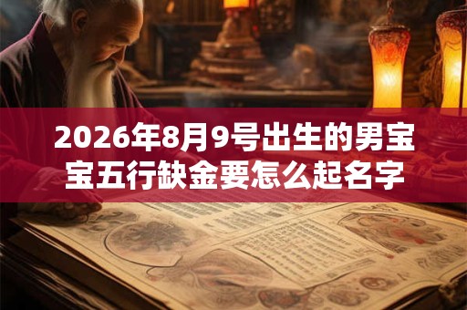 2026年8月9号出生的男宝宝五行缺金要怎么起名字