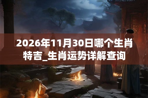 2026年11月30日哪个生肖特吉_生肖运势详解查询