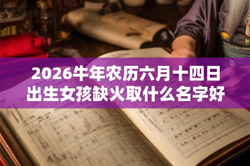 2026牛年农历六月十四日出生女孩缺火取什么名字好？