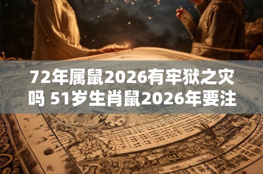 72年属鼠2026有牢狱之灾吗 51岁生肖鼠2026年要注意什么