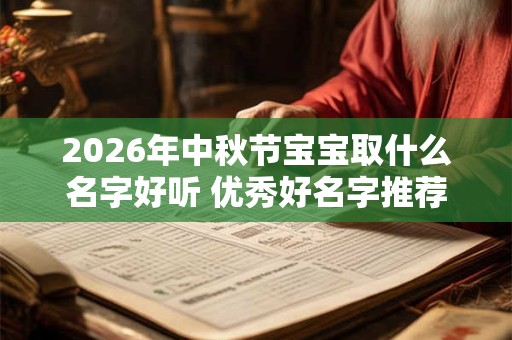 2026年中秋节宝宝取什么名字好听 优秀好名字推荐