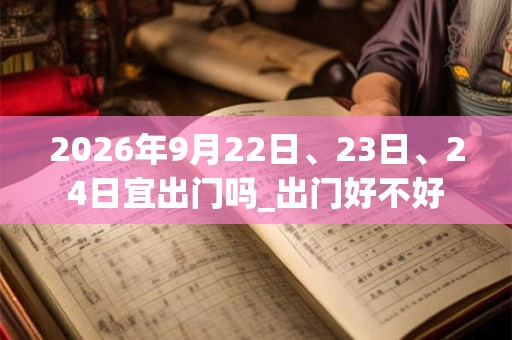 2026年9月22日、23日、24日宜出门吗_出门好不好