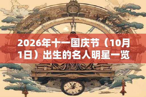 2026年十一国庆节（10月1日）出生的名人明星一览！