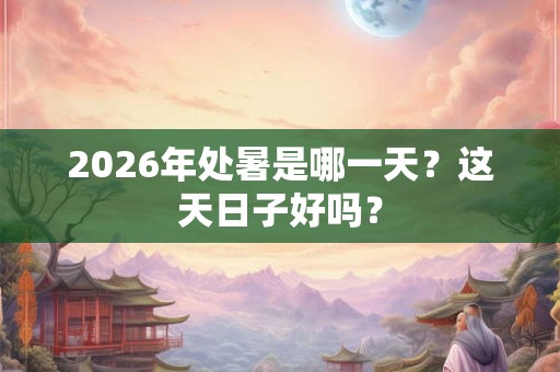 2026年处暑是哪一天？这天日子好吗？