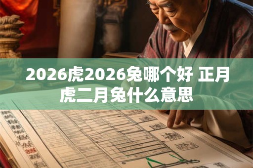 2026虎2026兔哪个好 正月虎二月兔什么意思