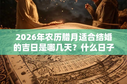 2026年农历腊月适合结婚的吉日是哪几天？什么日子不适合结婚？