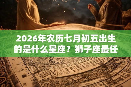 2026年农历七月初五出生的是什么星座？狮子座最任性的一面是？