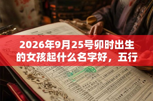 2026年9月25号卯时出生的女孩起什么名字好，五行属什么
