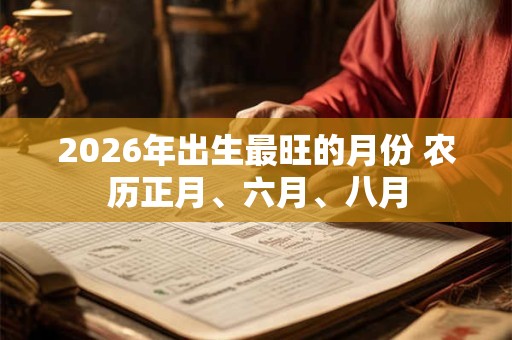 2026年出生最旺的月份 农历正月、六月、八月