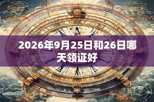 2026年9月25日和26日哪天领证好