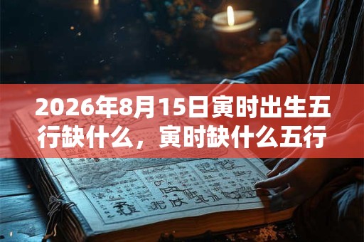 2026年8月15日寅时出生五行缺什么，寅时缺什么五行