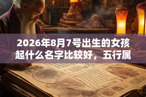 2026年8月7号出生的女孩起什么名字比较好,五行属什么 2026年8月7号出生的女孩起什么名字比较好,五行属什么