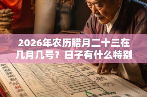 2026年农历腊月二十三在几月几号？日子有什么特别的？