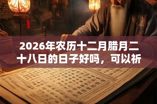 2026年农历十二月腊月二十八日的日子好吗，可以祈福吗？