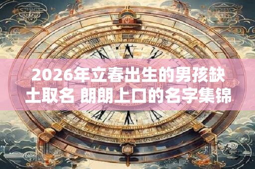 2026年立春出生的男孩缺土取名 朗朗上口的名字集锦 2026年立春出生的男孩缺土取名 朗朗上口的名字集锦