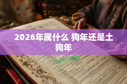 2026年属什么 狗年还是土狗年