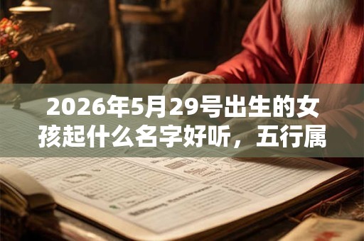 2026年5月29号出生的女孩起什么名字好听，五行属什么