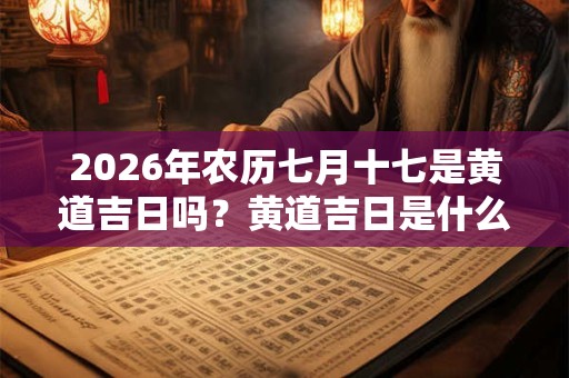 2026年农历七月十七是黄道吉日吗？黄道吉日是什么意思？