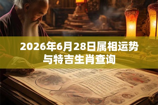 2026年6月28日属相运势与特吉生肖查询