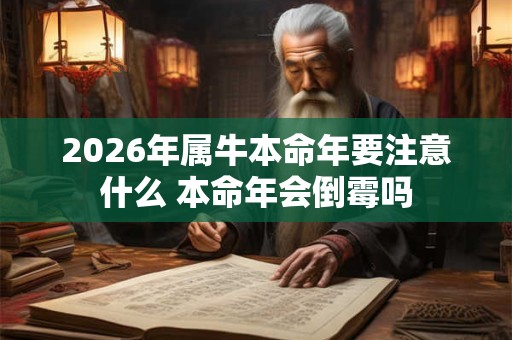 2026年属牛本命年要注意什么 本命年会倒霉吗