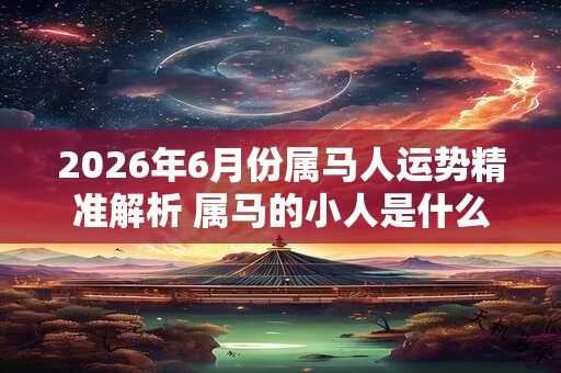 2026年6月份属马人运势精准解析 属马的小人是什么属相
