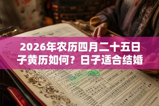 2026年农历四月二十五日子黄历如何？日子适合结婚吗？