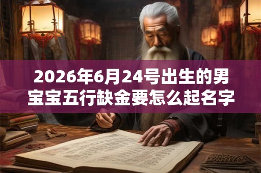 2026年6月24号出生的男宝宝五行缺金要怎么起名字