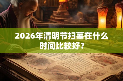 2026年清明节扫墓在什么时间比较好？