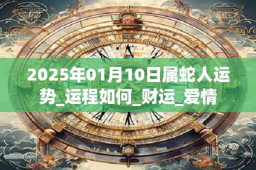 2025年01月10日属蛇人运势_运程如何_财运_爱情