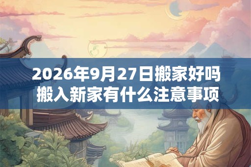 2026年9月27日搬家好吗 搬入新家有什么注意事项