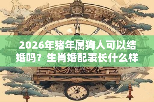 2026年猪年属狗人可以结婚吗？生肖婚配表长什么样？