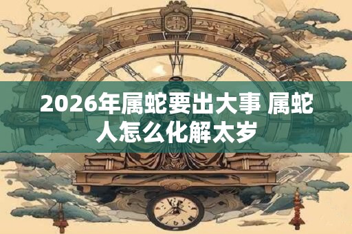 2026年属蛇要出大事 属蛇人怎么化解太岁