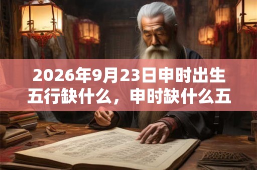 2026年9月23日申时出生五行缺什么，申时缺什么五行