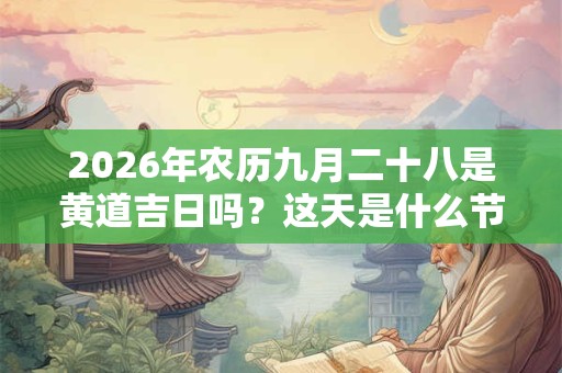 2026年农历九月二十八是黄道吉日吗？这天是什么节气？