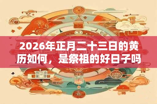 2026年正月二十三日的黄历如何，是祭祖的好日子吗？