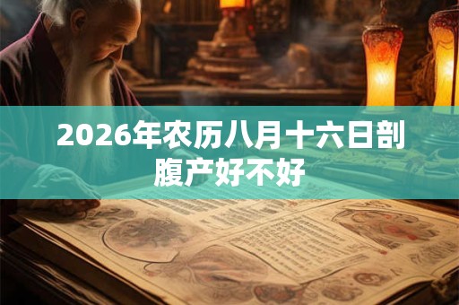 2026年农历八月十六日剖腹产好不好